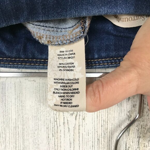 Soft Surroundings stirrup pant Denim Lean Line pull on dark wash stretch PS - Picture 6 of 6